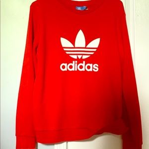 Red adidas sweatshirt